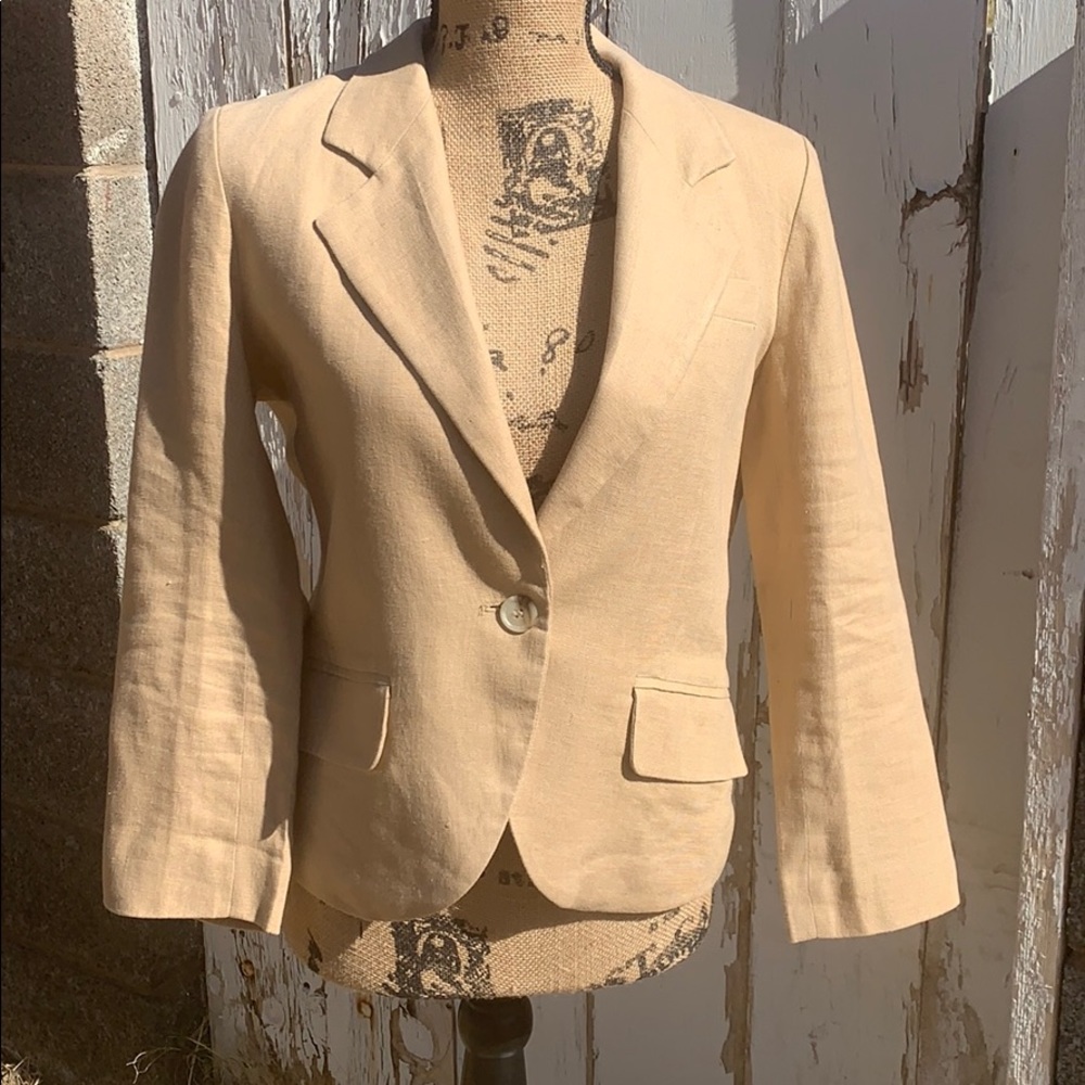 ⭐️Gibson tan linen blazer. Excellent condition. ⭐️